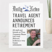Reisagent Retirement Kaart om te personaliseren (Voorkant)