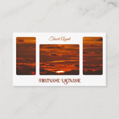 Reisagent sunset sky op oceaanstrand QR-Code Visitekaartje (Voorkant)