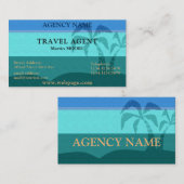 Reisagent Toerisme Professionele exotische dekking Visitekaartje (Voorkant / Achterkant)
