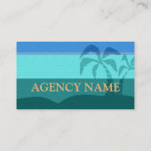 Reisagent Toerisme Professionele exotische dekking Visitekaartje (Achterkant)
