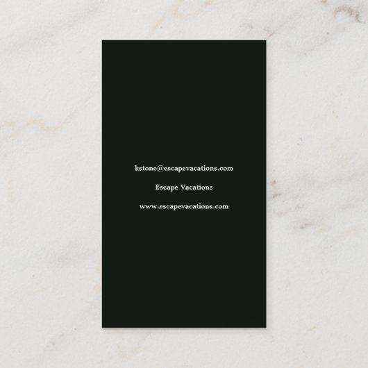 Reisagent Tropical Vacation Visitekaartje (Achterkant)