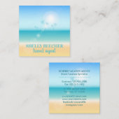 Reisagent Tropische Beach Vacking Vierkante Visitekaartje (Voorkant / Achterkant)