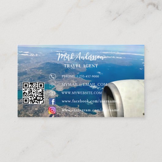 Reisagent vakantie visitekaartje (Achterkant)