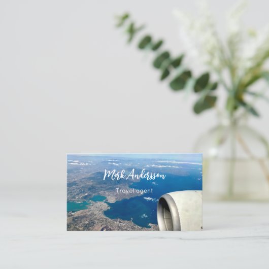 Reisagent vakantie visitekaartje (Staand voorkant)