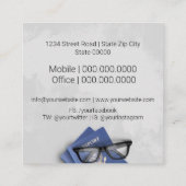 Reisagent Vierkante Visitekaartje (Achterkant)