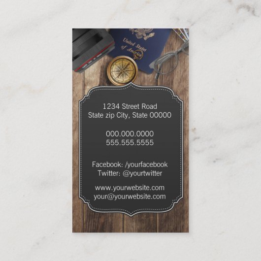 Reisagent Visitekaartje (Achterkant)