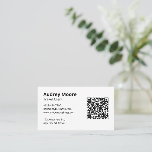 Reisagent Visitekaartje (Staand voorkant)