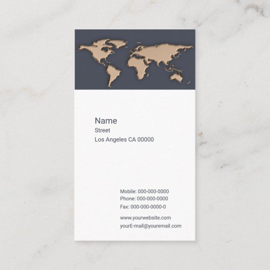 Reisagent Visitekaartje (Achterkant)