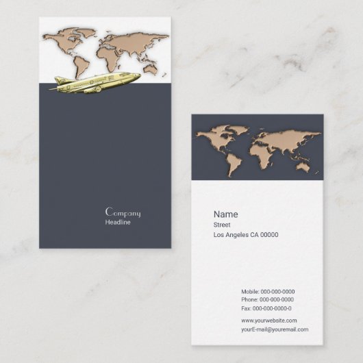 Reisagent Visitekaartje (Voorkant / Achterkant)