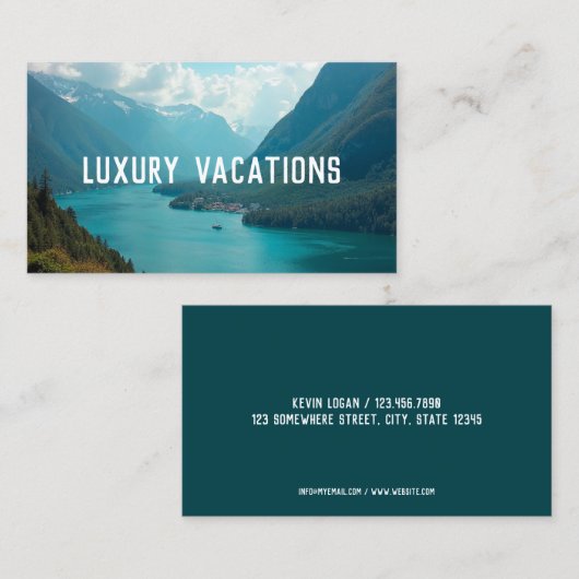 Reisagent Visitekaartje (Voorkant / Achterkant)