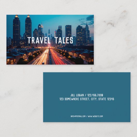 Reisagent Visitekaartje (Voorkant / Achterkant)