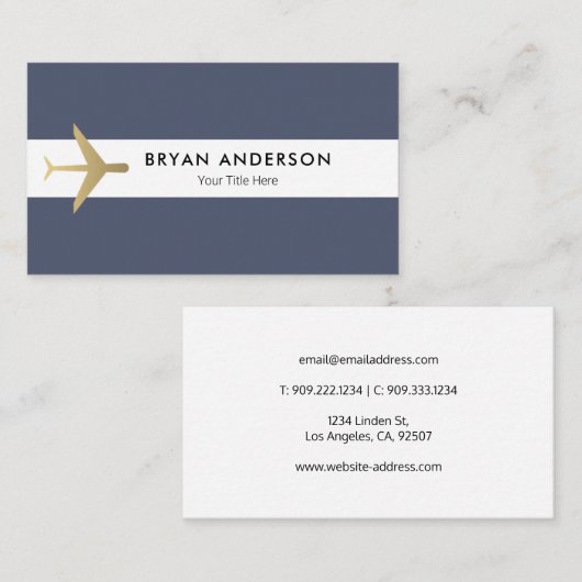 Reisagent Visitekaartje (Voorkant / Achterkant)