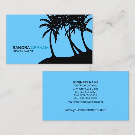 Reisagent Visitekaartje (Voorkant / Achterkant)