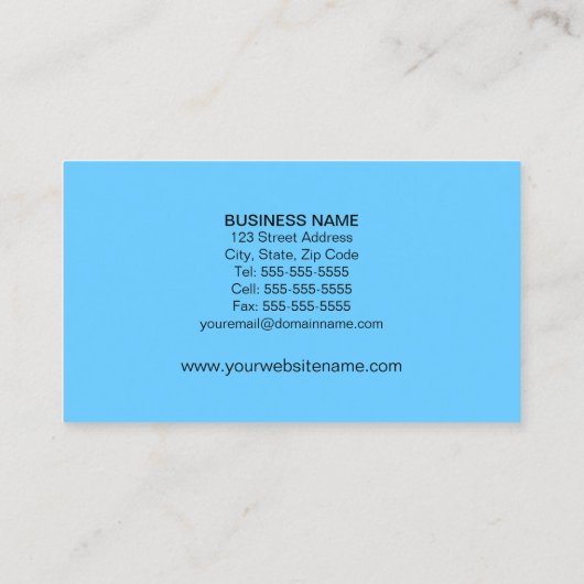 Reisagent Visitekaartje (Achterkant)