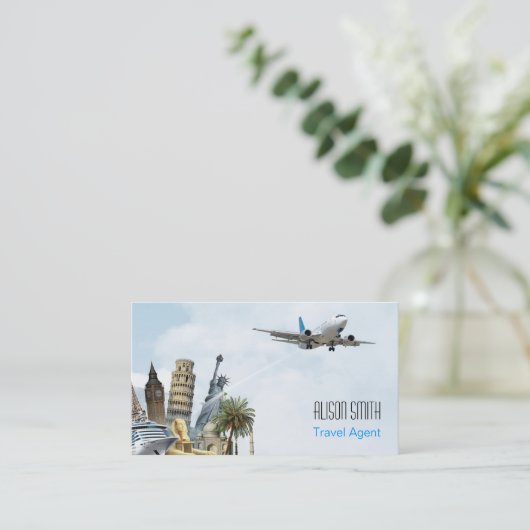Reisagent Visitekaartje (Staand voorkant)