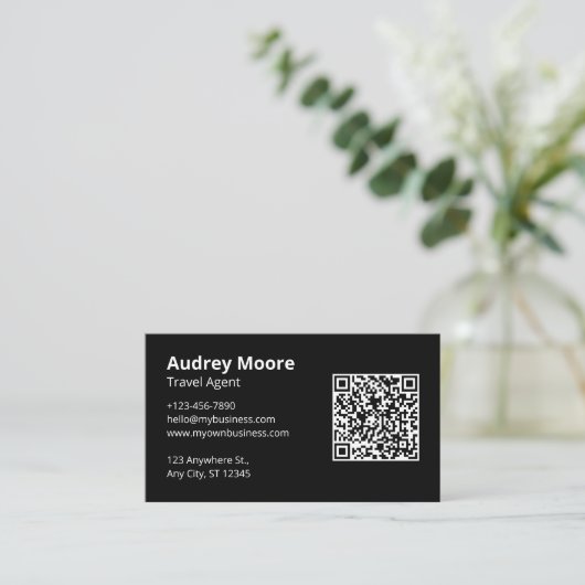 Reisagent Visitekaartje (Staand voorkant)