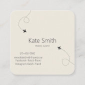 Reisagent visitekaartjes! vierkante visitekaartje (Achterkant)