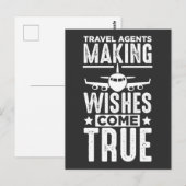 Reisagent Vliegpersoneel vliegtuig Humor vliegtuig Briefkaart (Voorkant / Achterkant)