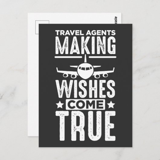 Reisagent Vliegpersoneel vliegtuig Humor vliegtuig Briefkaart (Voorkant / Achterkant)