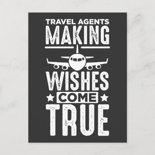 Reisagent Vliegpersoneel vliegtuig Humor vliegtuig Briefkaart (Voorkant)
