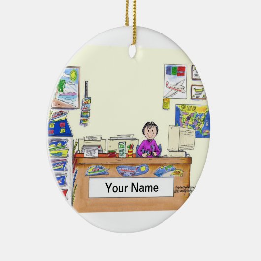 Reisagent - Vrouw Keramisch Ornament (Rechts)