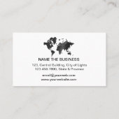 Reisagent Waterverf Wereldkaart Toerismereserverin Visitekaartje (Achterkant)