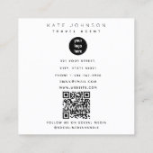Reisagent Zakelijke Logo Fotograaf Santorini Vierkante Visitekaartje (Achterkant)