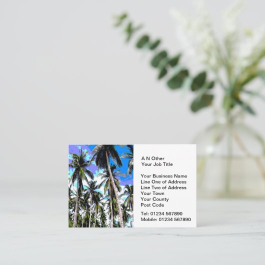 Reisagenten Visitekaartje (Staand voorkant)