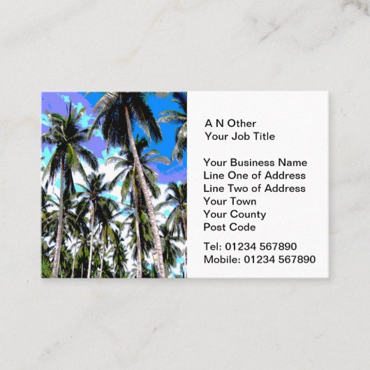 Reisagenten Visitekaartje (Voorkant)