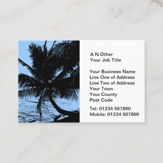 Reisagenten Visitekaartje (Voorkant)