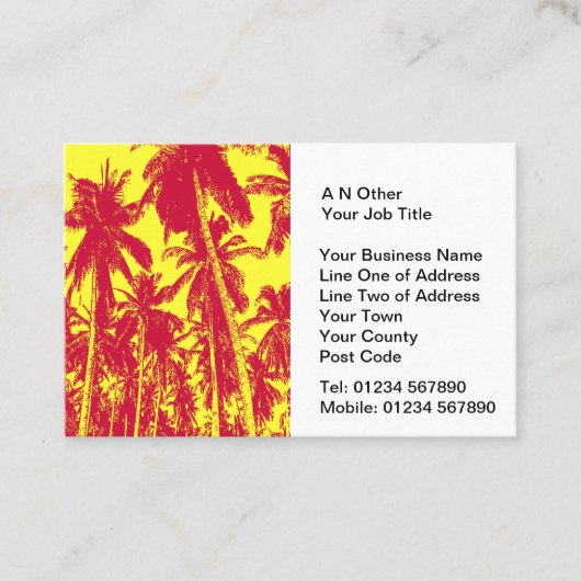 Reisagenten Visitekaartje (Voorkant)