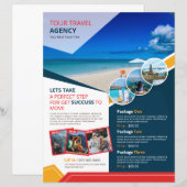Reisagentschap Flyer Sjabloon | Vakantie & Rondrei (Voorkant / Achterkant)