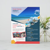 Reisagentschap Flyer Sjabloon | Vakantie & Rondrei (Staand voorkant)
