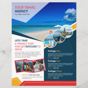 Reisagentschap Flyer Sjabloon Vakantie & Rondrei