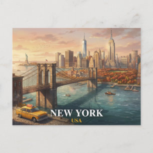 Reisansichtkaart New York City   Brooklyn Bridge  Briefkaart