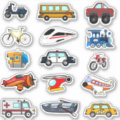 Reisauto's Kinder educatieve sticker set (Voorkant)