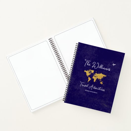 Reisavonturen Distressed Blue Notitieboek (Binnen)