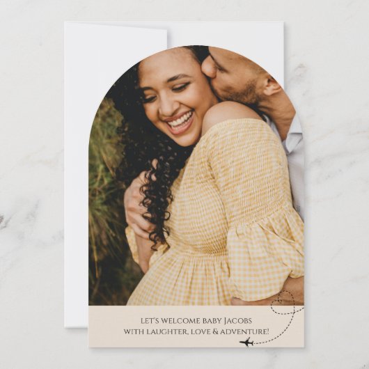 Reisavontuur Arch Wereldkaart begint met baby show Kaart (Achterkant)