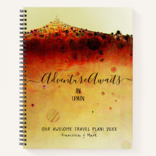 Reisavontuur Couple Abstract Hill Red Custom Notitieboek