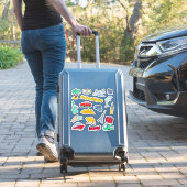 Reisavontuur Meerdere Bestemmingen Bundel Sticker (Koffer Insitu)