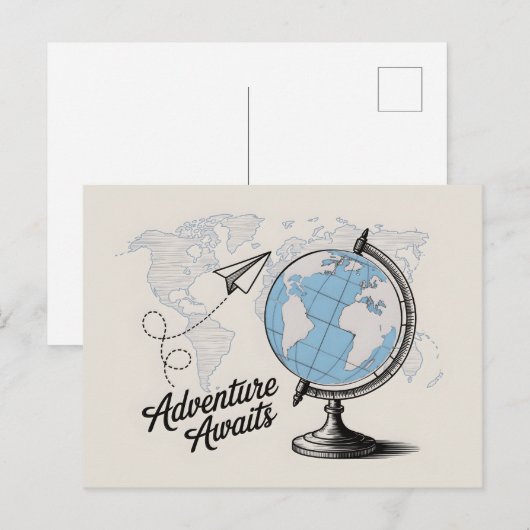 Reisavontuur wacht op u briefkaart (Voorkant / Achterkant)