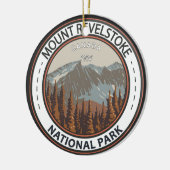 Reisbadge in het nationale park Revelstoke Keramisch Ornament (Links)