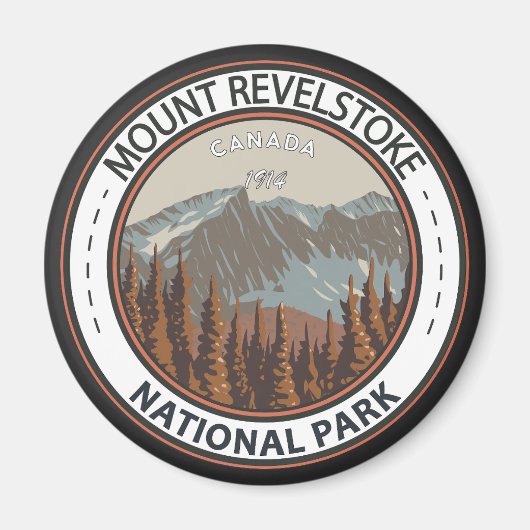 Reisbadge in het nationale park Revelstoke Magneet (Voorkant)