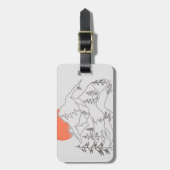 Reisbagage-etiket voor bergkamperen bagagelabel (Voorkant verticaal)