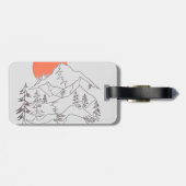 Reisbagage-etiket voor bergkamperen bagagelabel (Achterkant horizontaal)