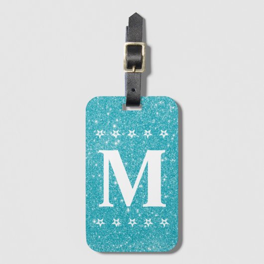 Reisbagage-label met vijf sterren en monogram bagagelabel (Voorkant (verticaal))
