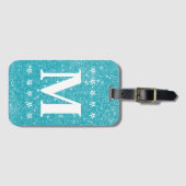 Reisbagage-label met vijf sterren en monogram bagagelabel (Voorkant (horizontaal))