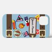 Reisbagage met stickers iPhone 6 Hoesje (Achterkant (horizontaal))