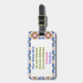 Reisbagage voor dames van Vibrant Blue Girl Bagagelabel (Voorkant verticaal)