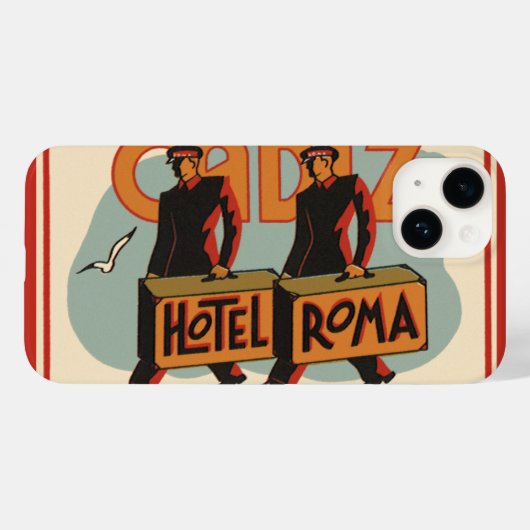 Reisbaggragers Hotel Roma, Cadiz, Spanje uit vroeg Case-Mate iPhone Case (Achterkant (horizontaal))